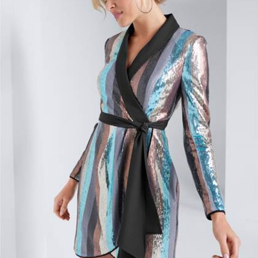Venus Sequined wrap dress sz10